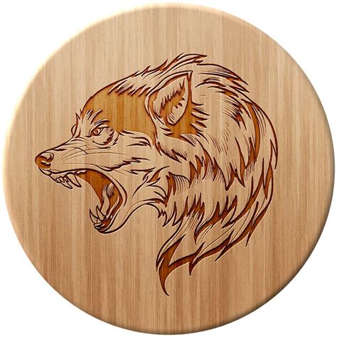 Wolf Laser Cut DXF File Free Download - 3axis.co