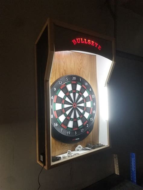 GRAN Board. Custom lighted dart cabinet for my man cave. | Dart board cabinet, Custom dart board ...