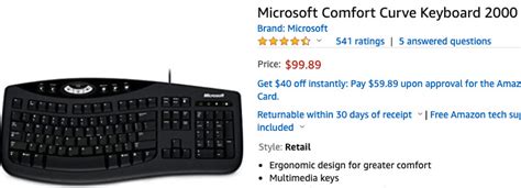 Microsoft Comfort Curve Keyboard 2000