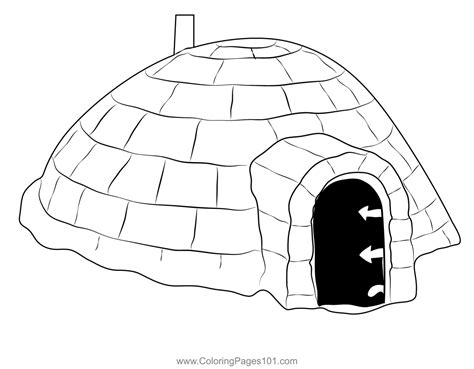 Sand Igloo Coloring Page for Kids - Free Igloo Printable Coloring Pages ...