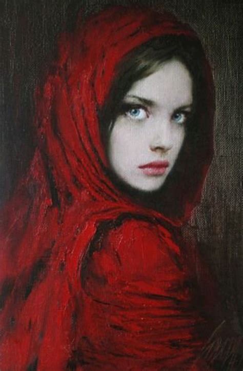 Lady in red | Portrait art, Portrait painting, Art painting