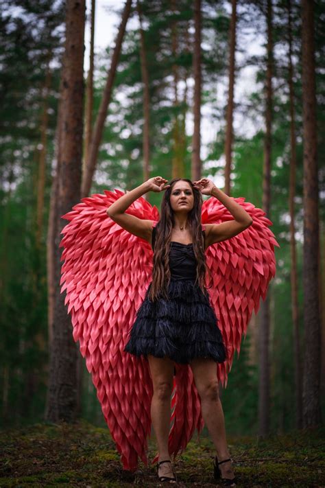 Red Angel Wings Costume Cosplay Photoshoot Props - Etsy