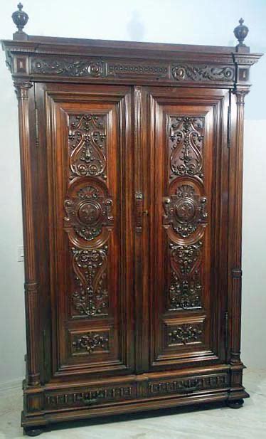 Renaissance Style French Antique Armoire Cabinet 3092