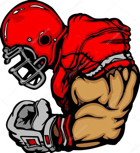 Football Player Lineman Vector Cartoon Stock Vector Image by ©chromaco ...