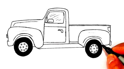 1954 FORD F-100 PICKUP - How To Draw American Classic Truck Easy Simple ...