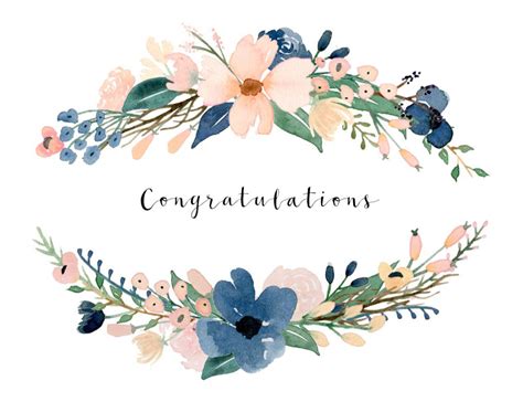 Watercolor Flower Card Congratulations Images