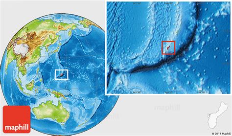 Physical Location Map of Guam