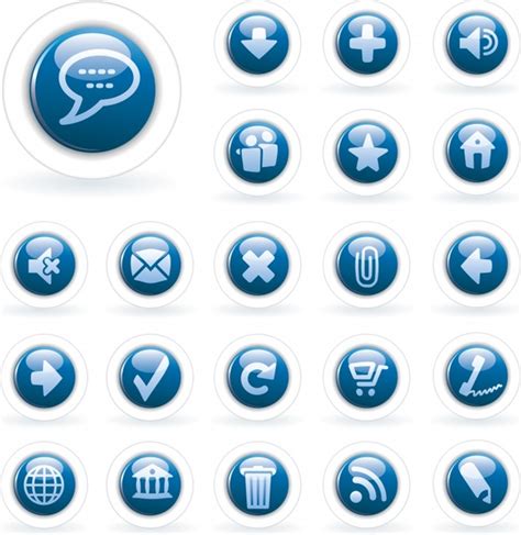 Blue icons vector Free vector in Encapsulated PostScript eps ( .eps ) vector illustration ...