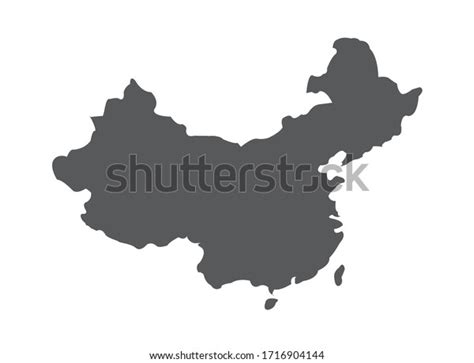 China Outline Vector Map Easy Use Stock Vector (Royalty Free) 1716904144