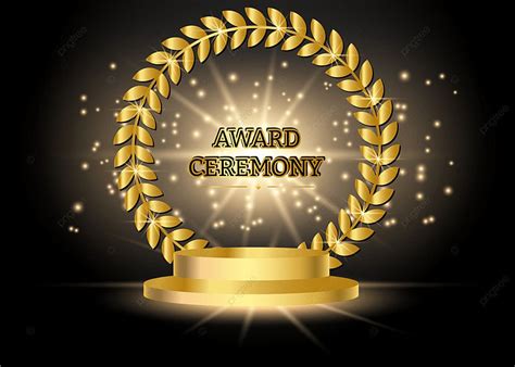 Luxury Golden Award Ceremony Background Design On Stage, Award Ceremony Background Design, Award ...