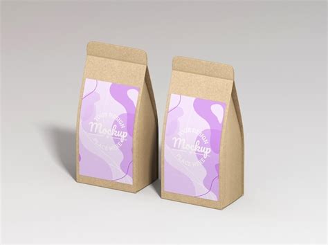 Premium PSD | Packaging paper bag mockup design