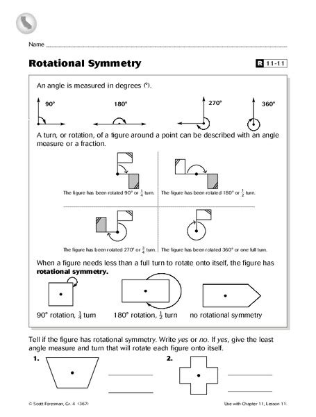 Worksheets On Rotational Symmetry