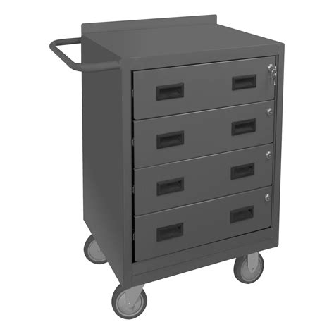 Mobile Bench Cabinet, 4 Drawers, 18-1/4 x 30-1/8 x 36-3/8 | Durham Manufacturing