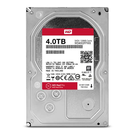 WD 4TB Red Pro 7200 rpm SATA III 3.5" Internal WD4002FFWX