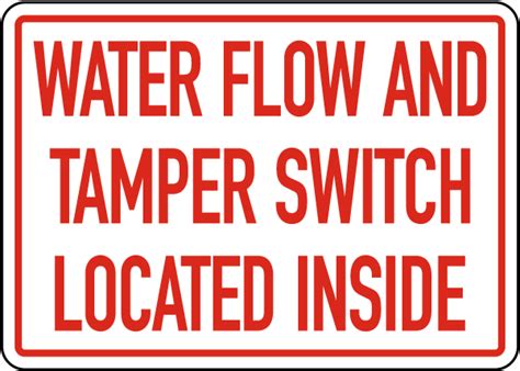 Water Flow And Tamper Switch Sign - Claim Your 10% Discount