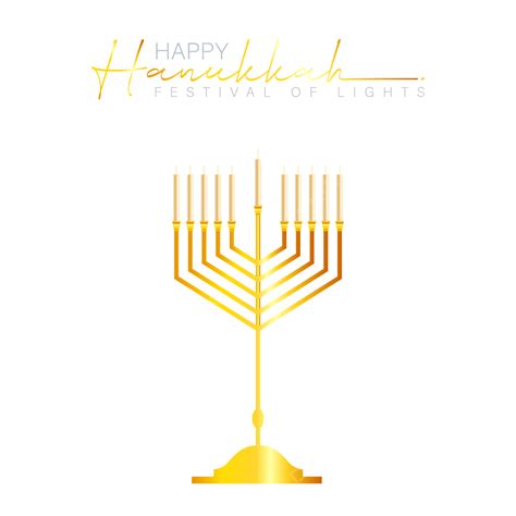 Golden Menorah For Hanukkah Celebration Happy Jewish Day, Hanukkah ...