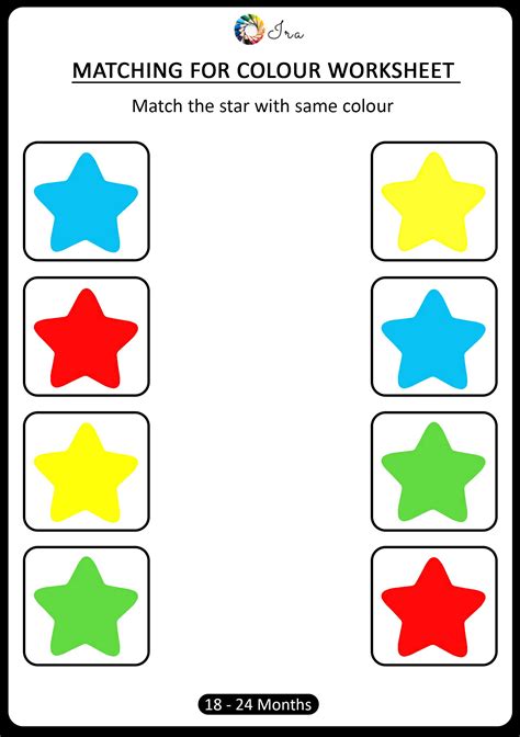 Free Downloadable Matching Colors Worksheets (18- 24 months) - Ira ...