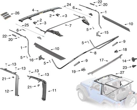 2024 Jeep Wrangler Soft Top Parts Diagram - blinny veronika