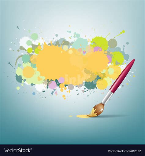 Abstract colorful ink and paint brush background Vector Image