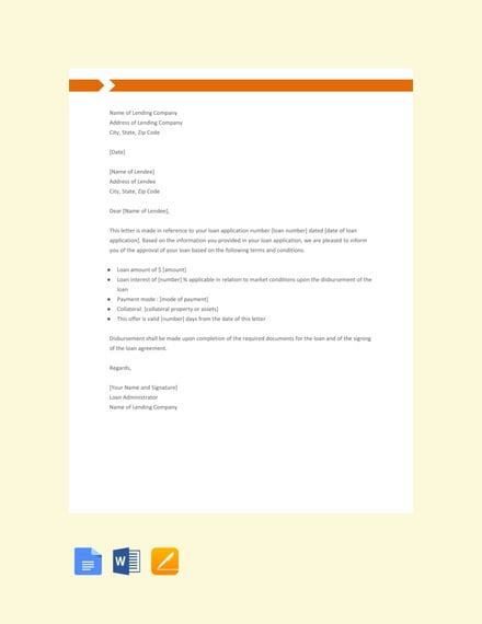 Loan Sanction Letter Template