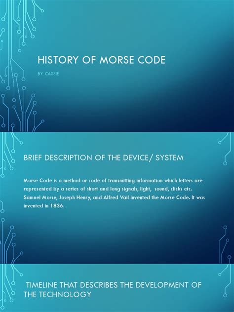 History of Morse Code | PDF