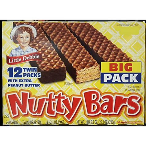 Little Debbie Nutty Bars Snacks, (2 Big Pack Boxes) - Walmart.com ...