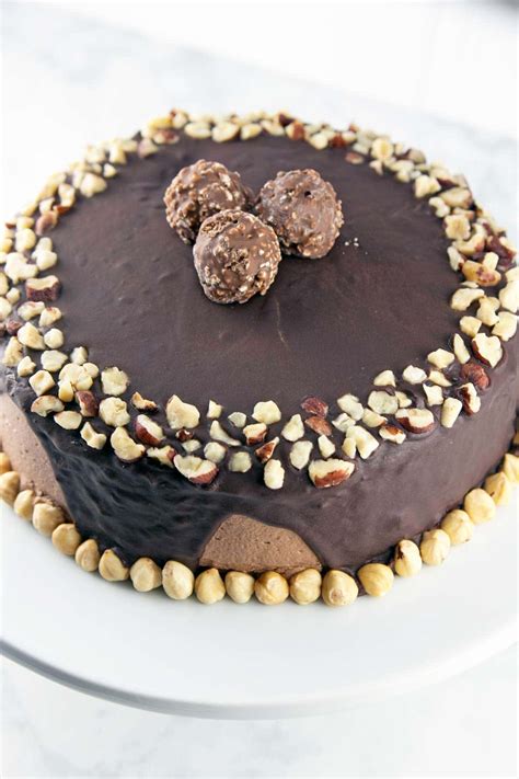 Chocolate Hazelnut Cake: two layers of rich chocolate cake, sandwiched ...