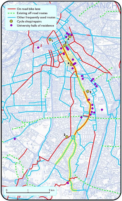 Manchester cycle routes overview. | Download Scientific Diagram