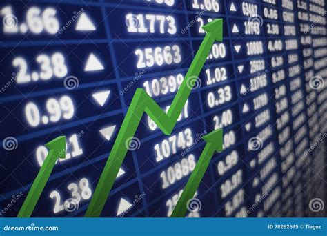 Stock Market Graph with an Arrow Going Up Stock Image - Image of graph ...