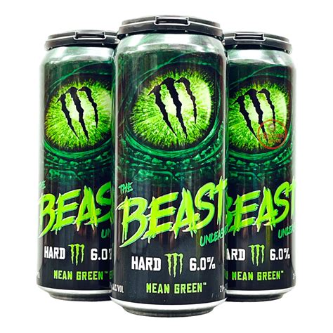 Monster The Beast Unleashed Mean Green Hard Seltzer 4Pk Cans ...