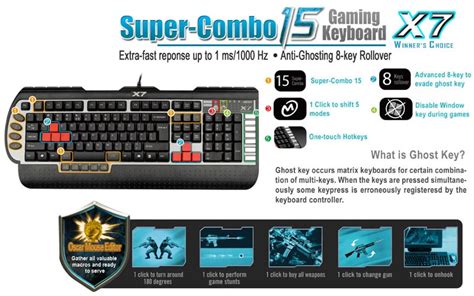 A4 Tech X7 G800V Gaming Keyboard - G800V - CCL Computers