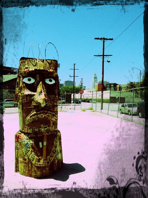 Cardboard Moai. Downtown Los Angeles Arts District | Los angeles art ...