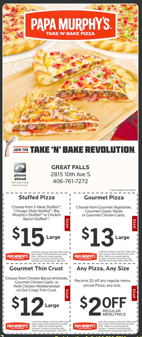 Papa Murphy's Take & Bake Pizza Coupons