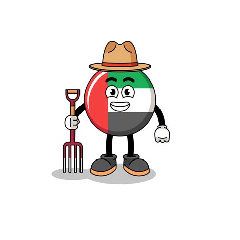 Cartoon mascot of UAE flag farmer 16246574 Vector Art at Vecteezy