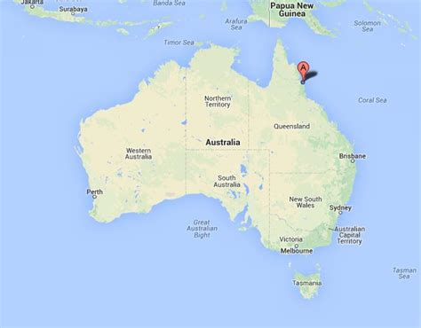 Cairns on Map of Australia