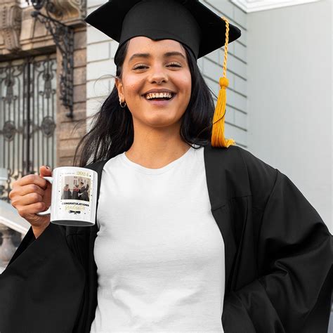 Personalized Photo Graduation Mug Class of 2024, Customized 11oz Coffee Cup for Graduation Party ...