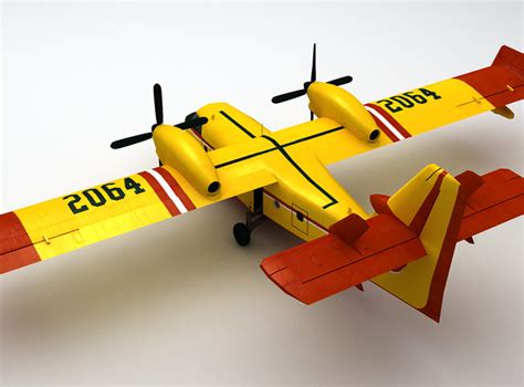 Canadair CL-415 3D Model Game ready .max - CGTrader.com