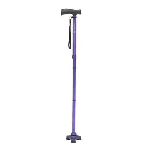 HurryCane 37.5-in Adjustable Height Aluminum Offset Medical Walking ...