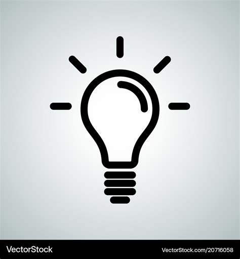 Lamp light bulb idea icon Royalty Free Vector Image