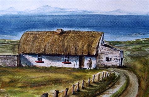 Irish Cottage Painting by Terence John Cleary