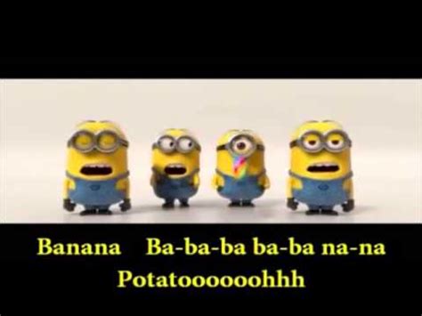 Minions Song Banana Lyrics - YouTube