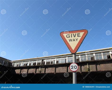 Give Way Sign Dover England Stock Image - Image of beautiful, skyline ...