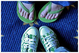 matching shoes | elsie & i and our green feet. seriously, we… | Flickr