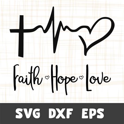 Faith Hope Love SVG | SVGUNIQUECREATIVE