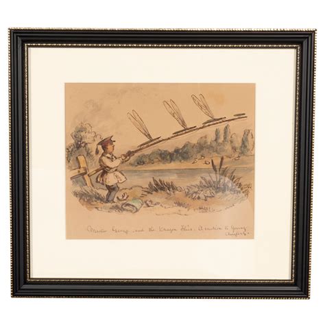 Framed Watercolor By Illustrator John Leech For Sale at 1stDibs