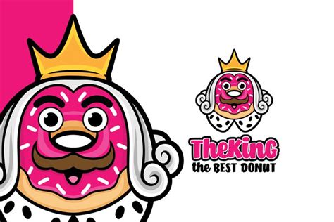 The King Donut Logo Template