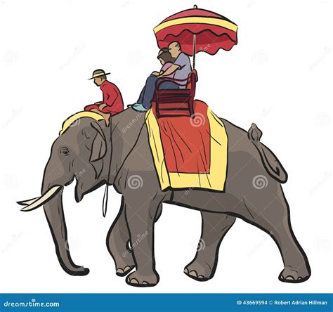 Elephant Ride Stock Vector - Image: 43669594