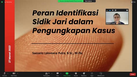 Memiliki Struktur Unik, Sidik Jari Jadi Bekal Identifikasi Forensik - Universitas Airlangga ...