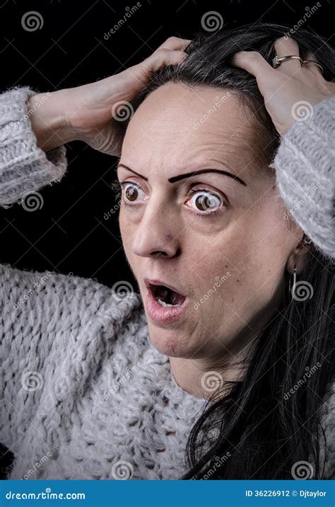 Surprised, shocked woman stock photo. Image of background - 36226912