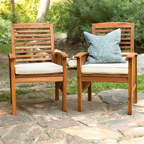 Brown Patio Chairs Set with Cushions | Pier 1 | Wood patio chairs, Patio chairs, Porch chairs